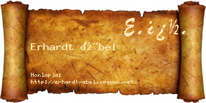 Erhardt Ábel névjegykártya